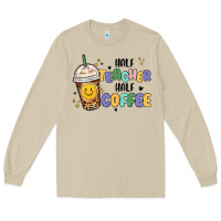 Mushroom half teacher half coffee Long Sleeve Tee - MaliasSmallBusiness