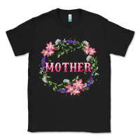 Black Mother With Floral Wreath Classic Tee - RanaPortraitStore