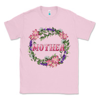 Bubblegum Pink Mother With Floral Wreath Classic Tee - RanaPortraitStore