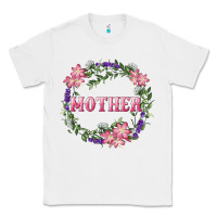 White Mother With Floral Wreath Classic Tee - RanaPortraitStore