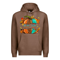 Chestnut pumpkin hello fall Premium Hoodie - NancyCooperArtShop