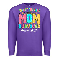 Purple forget the grad mom survived class of 2024 Premium Sweatshirt - JahusDesignShop