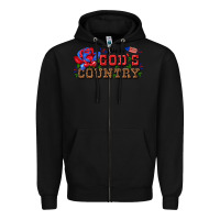 Black this is god s country Zipper Hoodie - texasbilliewilder