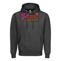 Charcoal Heather this is god s country Zipper Hoodie - texasbilliewilder