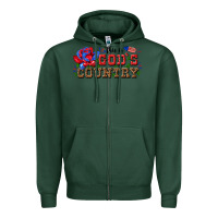 Sports Green this is god s country Zipper Hoodie - texasbilliewilder
