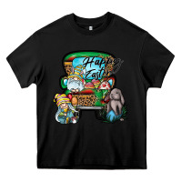 Black Happy Easter Heavy Core Tee - CowhideDigitalArt