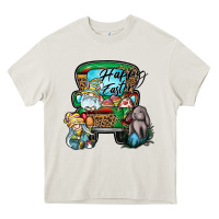 Cream Happy Easter Heavy Core Tee - CowhideDigitalArt
