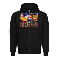 Black tastes like freedom with leopard Zipper Hoodie - texasbilliewilder