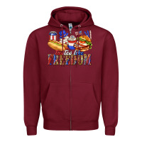 Burgundy tastes like freedom with leopard Zipper Hoodie - texasbilliewilder