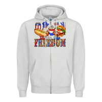 Dove Grey tastes like freedom with leopard Zipper Hoodie - texasbilliewilder