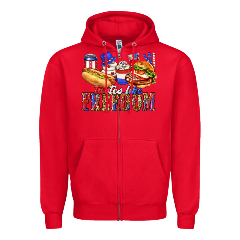 Tastes Like Freedom With Leopard Zipper Hoodie by texasbilliewilder | Teevron