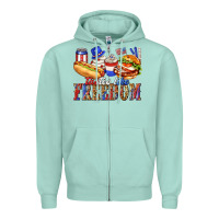 Seafoam tastes like freedom with leopard Zipper Hoodie - texasbilliewilder