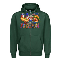 Sports Green tastes like freedom with leopard Zipper Hoodie - texasbilliewilder