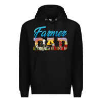 Black Western Farmer Dad Premium Hoodie - LillyAllenDesigns