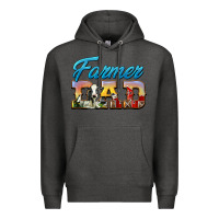 Charcoal Heather Western Farmer Dad Premium Hoodie - LillyAllenDesigns