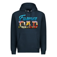 Navy Western Farmer Dad Premium Hoodie - LillyAllenDesigns