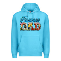 Ocean Blue Western Farmer Dad Premium Hoodie - LillyAllenDesigns