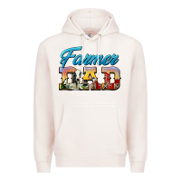 Pale Pink Western Farmer Dad Premium Hoodie - LillyAllenDesigns
