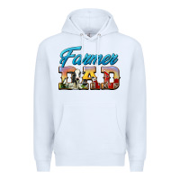 White Western Farmer Dad Premium Hoodie - LillyAllenDesigns