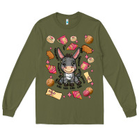 Army Green mi donkey mexican concha Long Sleeve Tee - MaliasSmallBusiness