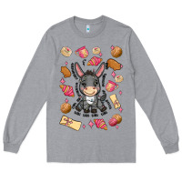Heather Grey mi donkey mexican concha Long Sleeve Tee - MaliasSmallBusiness