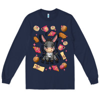 Navy mi donkey mexican concha Long Sleeve Tee - MaliasSmallBusiness