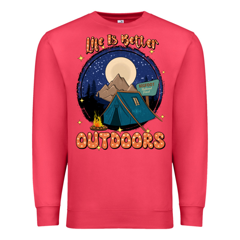 Life Is Better Outdoors Premium Sweatshirt by JahusDesignShop | Teevron
