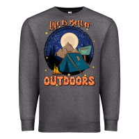 Charcoal Heather life is better outdoors Premium Sweatshirt - JahusDesignShop