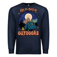 Navy life is better outdoors Premium Sweatshirt - JahusDesignShop