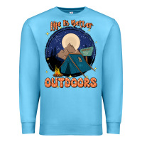 Ocean Blue life is better outdoors Premium Sweatshirt - JahusDesignShop