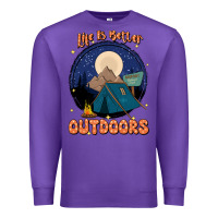 Purple life is better outdoors Premium Sweatshirt - JahusDesignShop