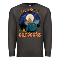 Smoke life is better outdoors Premium Sweatshirt - JahusDesignShop