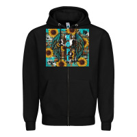 Black western hope sunflower's Zipper Hoodie - RanaPortraitStore