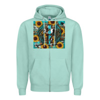 Seafoam western hope sunflower's Zipper Hoodie - RanaPortraitStore