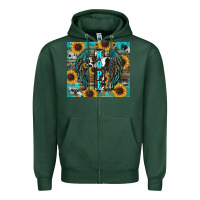 Sports Green western hope sunflower's Zipper Hoodie - RanaPortraitStore