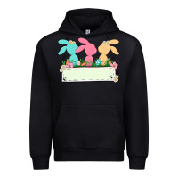 Black easter bunny trio Urban Hoodie - MaliasSmallBusiness