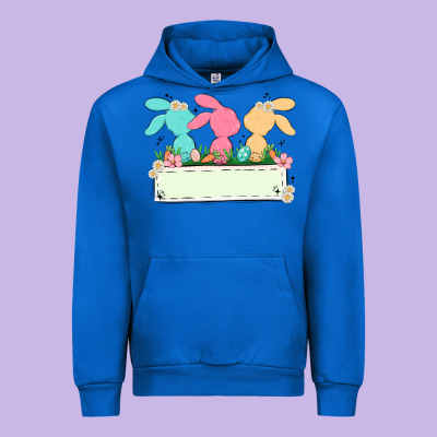 Easter Bunny Trio Urban Hoodie Designed By Maliassmallbusiness