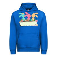 Cobalt easter bunny trio Urban Hoodie - MaliasSmallBusiness