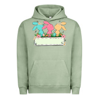 Pigment Oil Green easter bunny trio Urban Hoodie - MaliasSmallBusiness