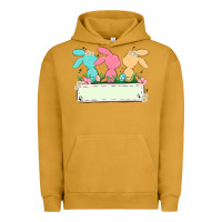 Pigment Peanut Butter easter bunny trio Urban Hoodie - MaliasSmallBusiness