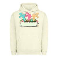 Pigment Pistachio easter bunny trio Urban Hoodie - MaliasSmallBusiness