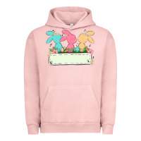 Pigment Salmon easter bunny trio Urban Hoodie - MaliasSmallBusiness