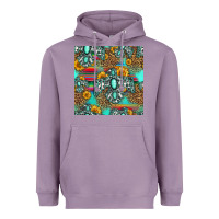 Lavender western turquoise thunderbird seamless pattern Heavyweight Hoodie - HRA Design Shop