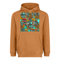 Meerkat western turquoise thunderbird seamless pattern Heavyweight Hoodie - HRA Design Shop