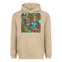 Mushroom western turquoise thunderbird seamless pattern Heavyweight Hoodie - HRA Design Shop