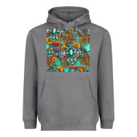 Storm western turquoise thunderbird seamless pattern Heavyweight Hoodie - HRA Design Shop