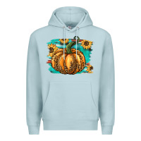Blue Mist pumpkin western Premium Hoodie - BarkalooDesign