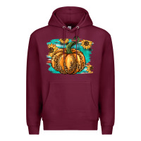Burgundy pumpkin western Premium Hoodie - BarkalooDesign