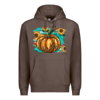 Coffee pumpkin western Premium Hoodie - BarkalooDesign