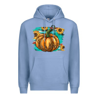 Colony Blue pumpkin western Premium Hoodie - BarkalooDesign